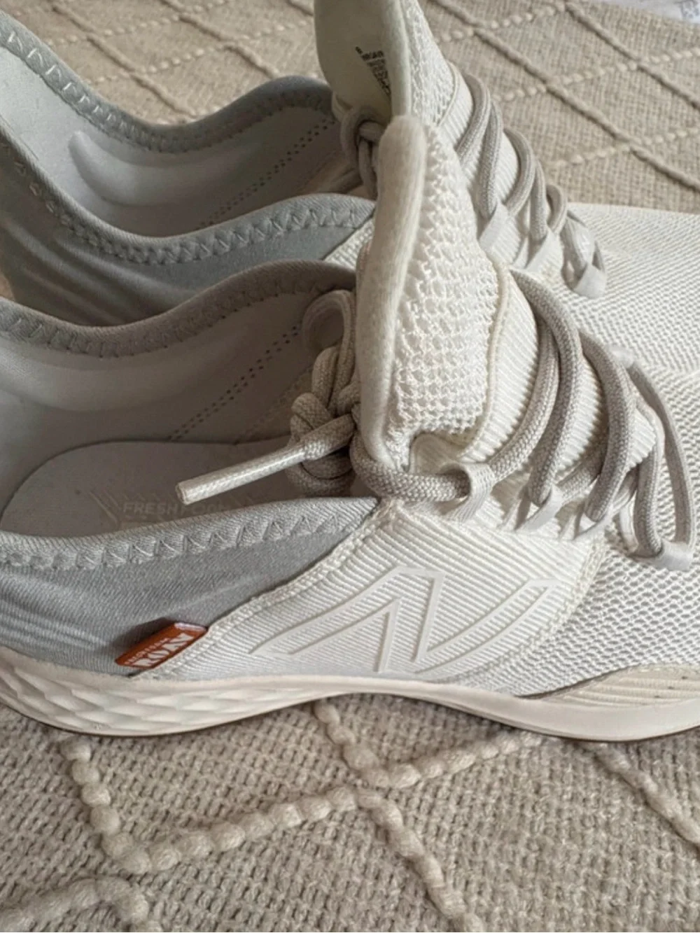 New Balance All-Cream Knit Sneaker